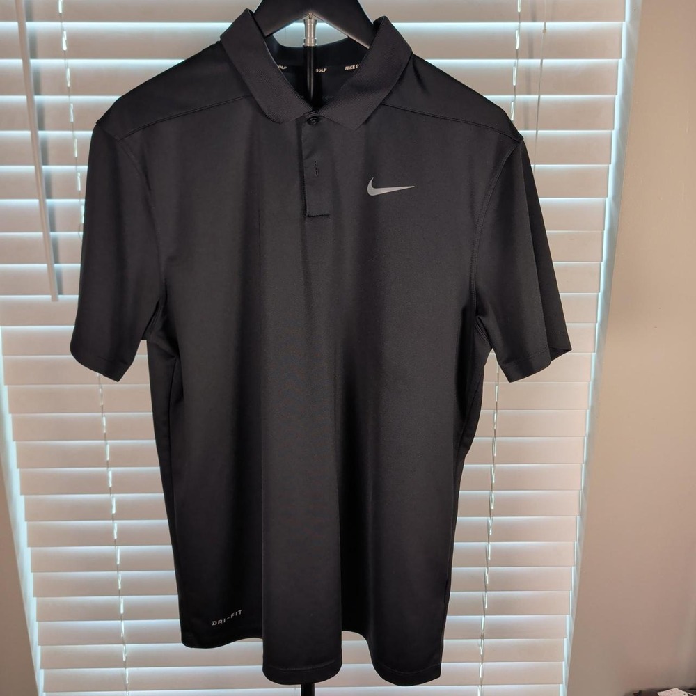Nike Golf black Dri-FIT polo shirt short sleeve M minimalist